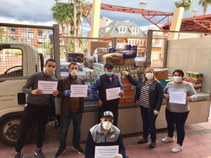 El Banco de Alimentos del Ayuntamiento de Rafal recibe el viernes 24 de abril una donación de 1.500 kilos de productos no perecederos por parte de la Comunidad Islámica del municipio para apoyar en la crisis sanitaria por el coronavirus