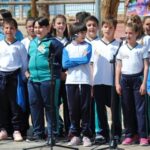 Inauguración de los VIII Murales de San Isidro, por los alumnos del colegio Jesús María de San Agustín y por la cantante oriolana Esmeraldo Grao, en Orihuela (3 mayo 2019)_14