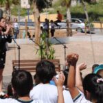 Inauguración de los VIII Murales de San Isidro, por los alumnos del colegio Jesús María de San Agustín y por la cantante oriolana Esmeraldo Grao, en Orihuela (3 mayo 2019)_42