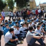 Inauguración de los VIII Murales de San Isidro, por los alumnos del colegio Jesús María de San Agustín y por la cantante oriolana Esmeraldo Grao, en Orihuela (3 mayo 2019)_4
