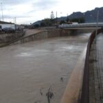 Río Segura en Orihuela por el puente de Ociopía, pasarela de Las Salesas y Puente Viejo (19 diciembre 2016)_2
