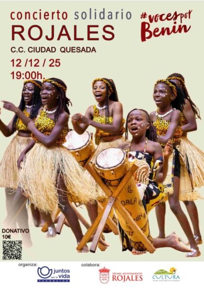 Rojales, evento cultural: Concierto solidario a cargo del coro africano 'Voces por Benin', dentro de los actos del último trimestre del año de la Concejalía de Cultura