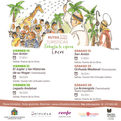 Orihuela, evento: Ruta de 'San Antón', dentro de las rutas turísticas gratuitas de enero 2022 'Orihuela te espera', organizadas por la Concejalía de Turismo