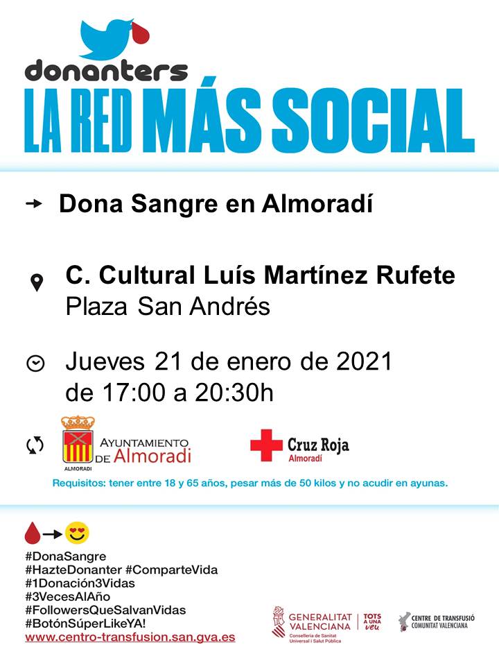 Almoradí, evento: Donación de sangre, organizada por el Centro de Transfusiones de la Comunidad Valenciana Almoradí, evento: Donación de sangre, organizada por el Centro de Transfusiones de la Comunidad Valenciana