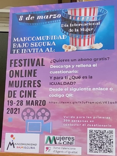 La Mancomunidad Bajo Segura se convierte en una de las entidades colaboradoras del II Festival On Line 'Mujeres de cine' dentro de las actividades de la celebración del 8M