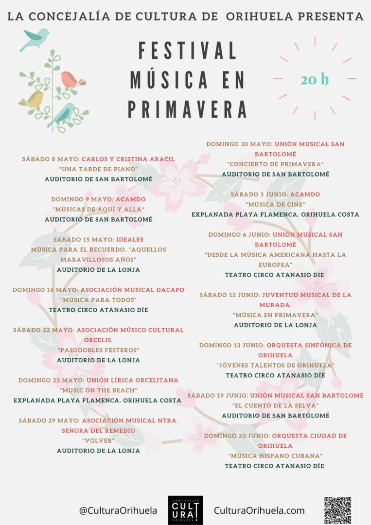 Orihuela, evento cultural: Concierto ‘Fantasía hispano cubana’, por la Orquesta Ciudad de Orihuela (OCO), dentro del Festival ‘Música en Primavera’ de la Concejalía de Cultura Orihuela, evento cultural: Concierto ‘Fantasía hispano cubana’, por la Orquesta Ciudad de Orihuela (OCO), dentro del Festival ‘Música en Primavera’ de la Concejalía de Cultura