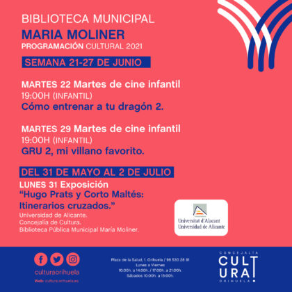 Orihuela, evento cultural: Exposición ‘Hugo Prats y Corto maltés: itinerarios cruzados’, dentro de la programación cultural 2021 de la Biblioteca Municipal ‘María Moliner’