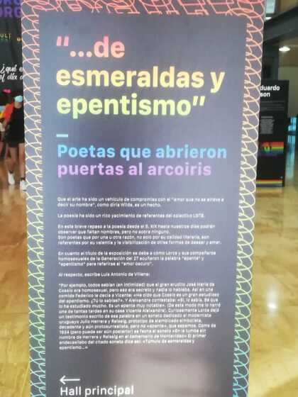 Orihuela Costa, evento cultural: Exposición '...de esmeraldas y epentismo. Poetas que abrieron puertas al arco iris', dentro de los actos de 'Orgullo de cultura' organizados por las concejalías de Cultura y Juventud y de Igualdad y LGTBI
