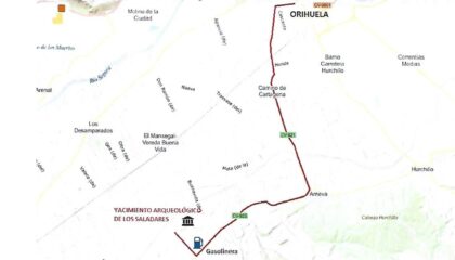 Al yacimiento se podrá llegar desde Orihuela y pasando por Arneva./TCVB Desamparados-Arneva de Orihuela, evento: Inscripción en la jornada de puertas abiertas del yacimiento arqueológico de Los Saladares, organizada por la Concejalía de Patrimonio Histórico