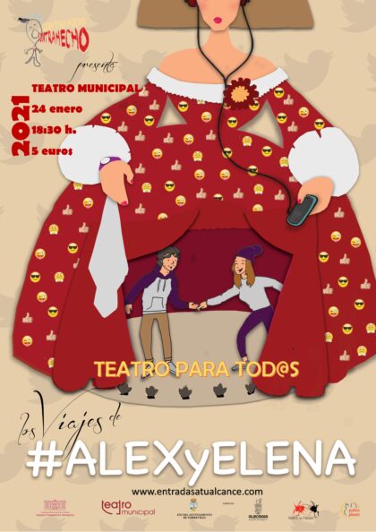 La programación del Teatro Municipal hasta el final de año comenzará el domingo 5 de septiembre con la obra 'Los viajes de Álex y Elena'./TCVB La programación del Teatro Municipal de septiembre y octubre se compondrá de comedias de primer nivel protagonizadas por actores del panorama actual nacional
