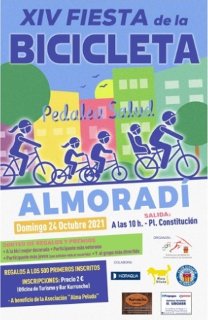 Almoradí, evento: Inscripción a la XIV Fiesta de la Bicicleta, con sorteo de regalos y premios, organizada por la Concejalía de Deportes