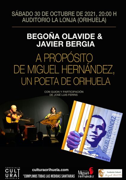 Orihuela, evento cultural: Concierto homenaje a Miguel Hernández por la Orquesta Sinfónica de Orihuela (OSO), dentro del programa del 'Otoño Hernandiano' 2021 de la Concejalía de Cultura