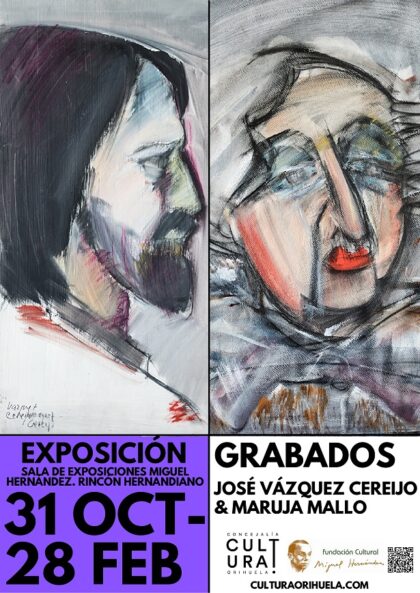 Orihuela, evento cultural: Exposición ‘Grabados’, por el artista José Vázquez Cereijo y la pintora Maruja Mallo, organizada por la Concejalía de Cultura y la Fundación Miguel Hernández