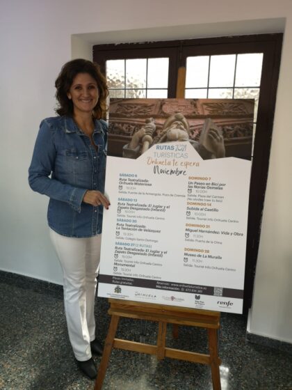 La concejala de Turismo, Mariola Rocamora./TCVB Orihuela, evento: Inscripciones a las rutas teatralizadas, turísticas y de senderismo gratuitas de noviembre 2021 'Orihuela te espera', organizadas por la Concejalía de Turismo