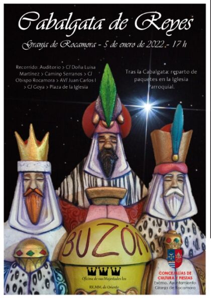 Granja de Rocamora, evento: Cabalgata de los Reyes Magos, organizada por las concejalías de Cultura y de Fiestas