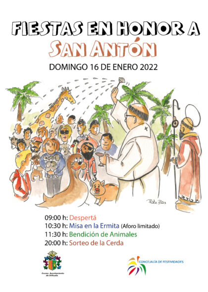 Orihuela, evento: Ceremonia de investidura de las Instituciones de la Real Orden de San Antón 2022, dentro de las fiestas de San Antón 2022 organizadas por la Real Orden de San Antón