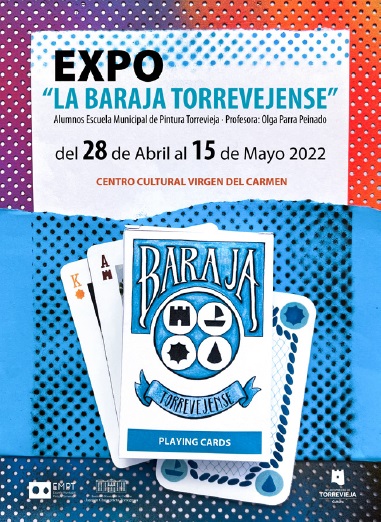 Torrevieja, evento cultural: Exposición 'La baraja torrevejense', por los alumnos de la Escuela Municipal de Pintura de la profesora Olga Parra, dentro del programa de actos culturales de primavera 2022