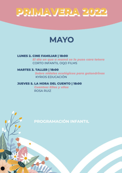 Orihuela, evento cultural: Sesión de cine con el cortometraje infantil de animación 'El día en que a mamá se lo puso cara tetera' en el ciclo de 'Cine en familia', dentro de la programación cultural de primavera 2022 de la Biblioteca Municipal ‘María Moliner’