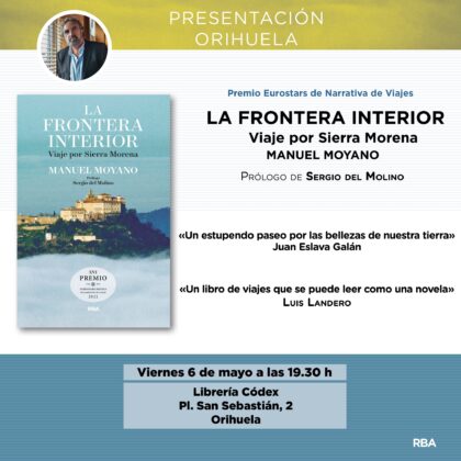 Orihuela, evento cultural: Acto de firmas del libro 'Obra maestra', del escritor Juan Tallón, organizado por Librería Códex