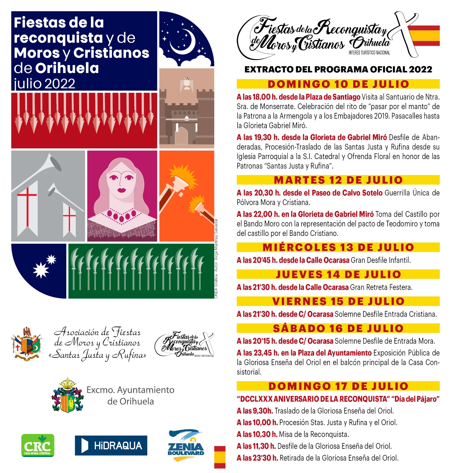 Orihuela Descubrimiento del cartel de las fiestas en los actos de las