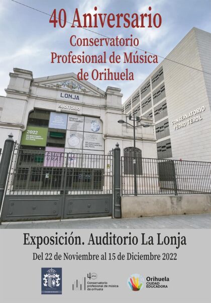 Orihuela, evento cultural: Concierto 'Shapes of solitude', por el saxofonista Raúl Cuartero, dentro de las actividades del 40º aniversario del Conservatorio Profesional de Música de Orihuela organizadas por el centro escolar y la Concejalía de Educación