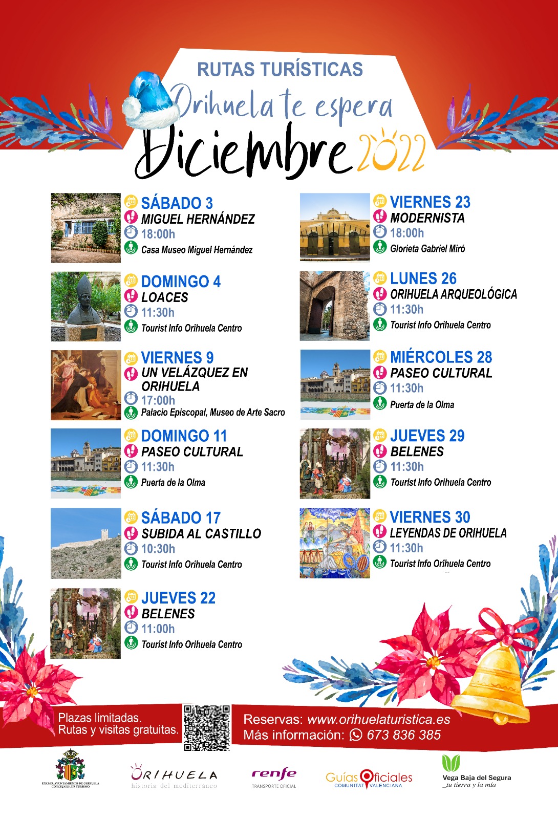 Las rutas turísticas de diciembre incorporan la visita a los belenes