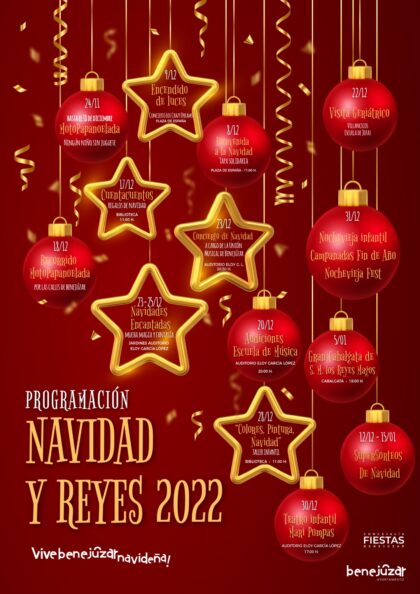Benejúzar, evento: 'Nochevieja Fest' con 'free alcohol party', dentro de la programación de actividades de Navidad organizada por la Concejalía de Fiestas