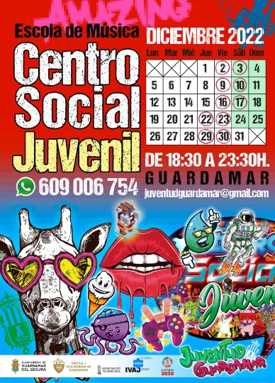 Guardamar del Segura, evento: Apertura del Centro Socio Juvenil, dentro de la agenda municipal de diciembre del Ayuntamiento