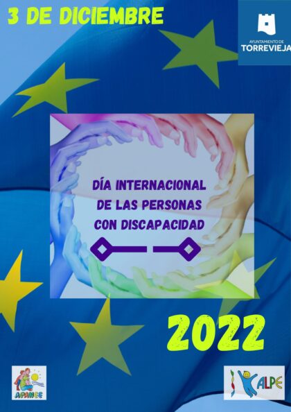 Torrevieja, evento: Charamita inclusiva e izado de bandera y lectura del manifiesto por los derechos de las personas con diversidad funcional, dentro de las actividades de la Semana Internacional de las Personas con Discapacidad organizadas por la Concejalía de ONG's
