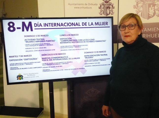 Orihuela conmemora el 8M con diferentes actividades y la Marcha por el Día Internacional de la Mujer