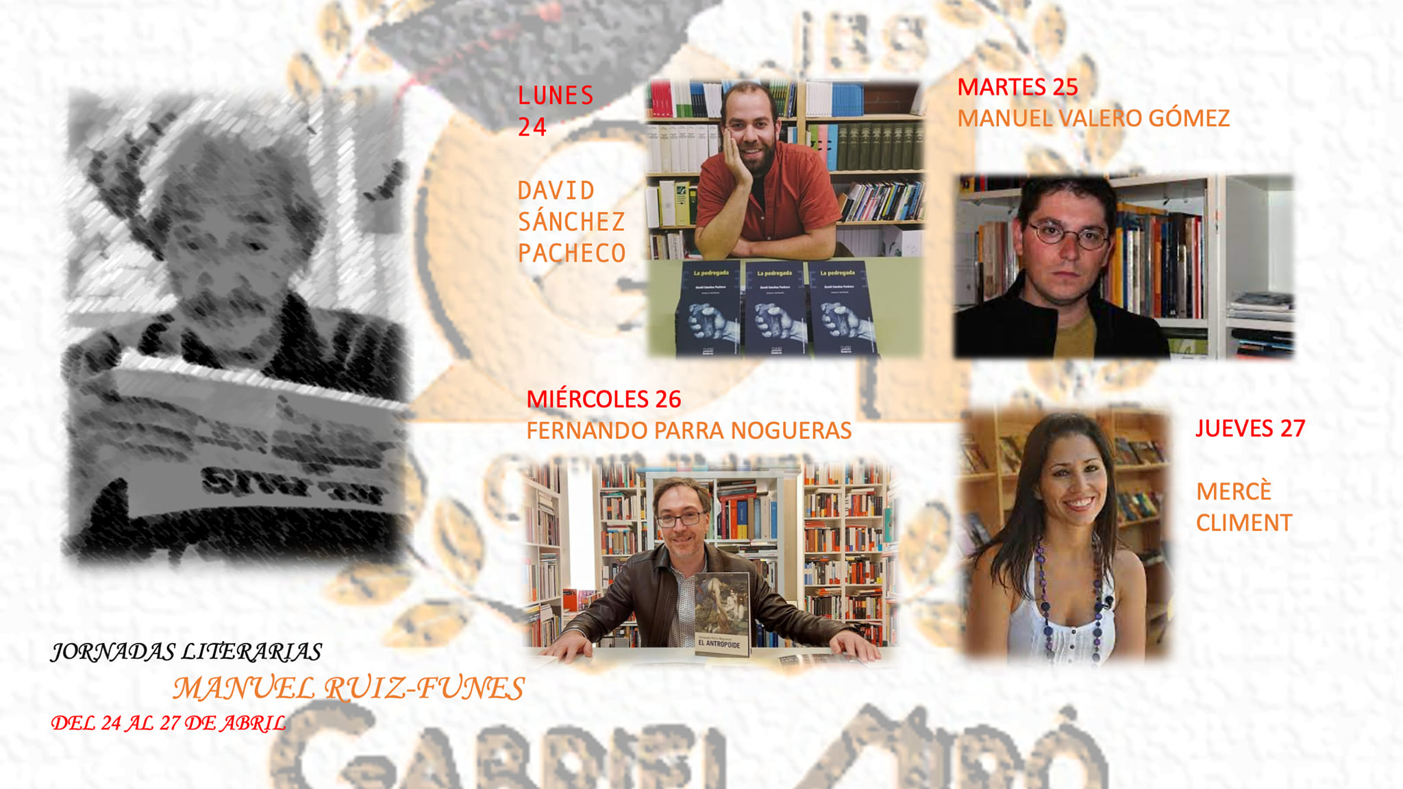 El IES 'Gabriel Miró' dedica unas jornadas literarias a la memoria del profesor Manuel Ruiz-Funes