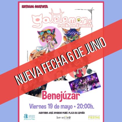 Benejúzar, evento: Festival familiar con el grupo de pop-rock 'Gatetemon', dentro de las fiestas patronales de la Virgen del Rosario y de Moros y Cristianos 2023