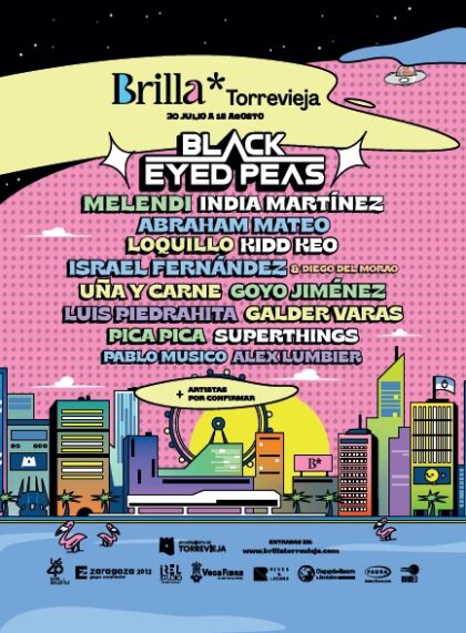 Torrevieja, evento cultural: Concierto de la banda estadounidense de 'hip-hop/pop' 'Black Eyed Peas', dentro del III Festival de Música 'Brilla Torrevieja'