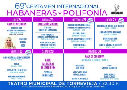 Torrevieja, evento: Ponencias de las X Jornadas Internacionales de la Habanera y el Canto Coral, dentro de las actividades paralelas al 69º Certamen Internacional de Habaneras y Polifonía organizado por el Patronato Municipal