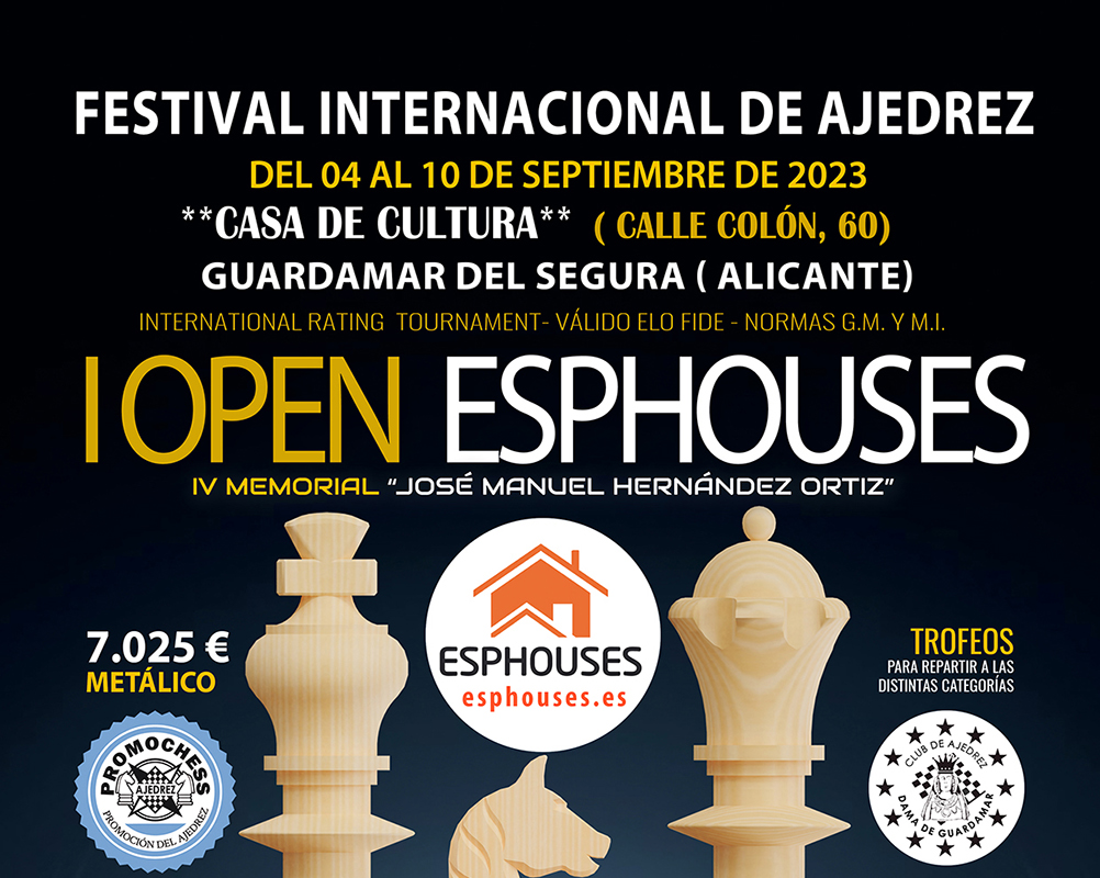 Guardamar del Segura acogerá un Festival Internacional de Ajedrez en septiembre