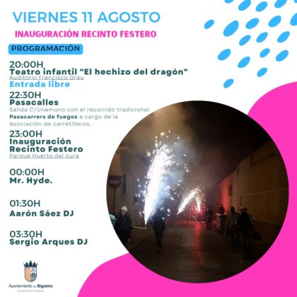Bigastro, evento: Pasacalles y pasacalles de fuegos por la asociación de carretilleros, dentro de los actos de las fiestas patronales de San Joaquín 2023 organizados por el Ayuntamiento y la Comisión