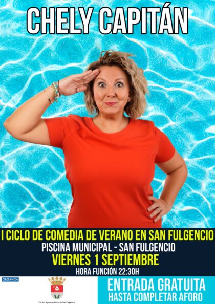 San Fulgencio, evento cultural: Actuación de la humorista Chely Capitán, dentro del I Ciclo de Comedia de Verano organizado por la Concejalía de Cultura
