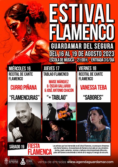 Guardamar del Segura, evento cultural: 'Tablao' flamenco '+Tablao' en el 'Estival flamenco', dentro de la agenda municipal de junio de 2023 del Ayuntamiento