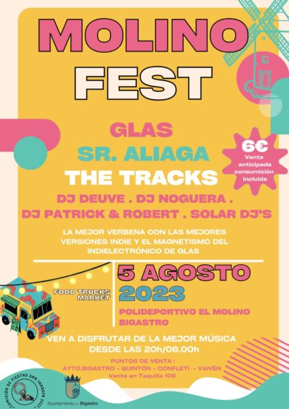 Bigastro, evento: Acto del chupinazo con cerveza gratis y música de Moya Deejay, dentro de los actos de las fiestas patronales de San Joaquín 2023 organizados por el Ayuntamiento y la Comisión