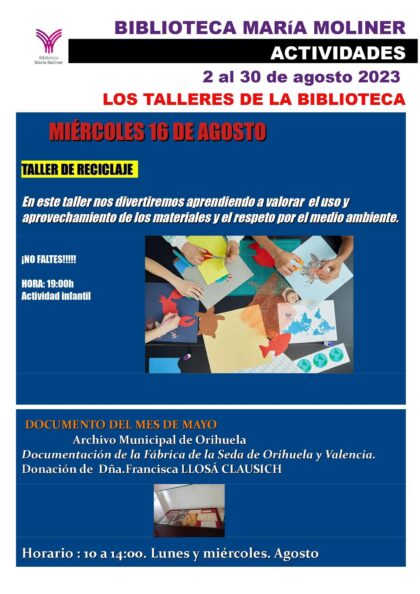 Orihuela, evento: Exposición 'V Centenario de la batalla de Bonanza (1521-2021)', dentro de la programación cultural de agosto de 2023 de la Biblioteca Municipal ‘María Moliner’