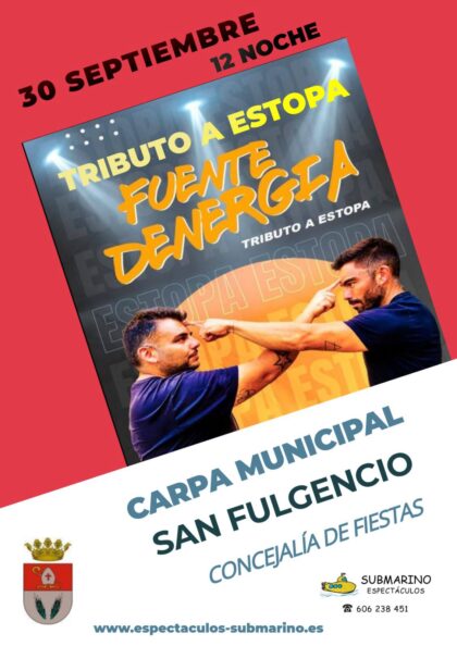 San Fulgencio, evento cultural: Actuación del tributo del dúo Estopa con 'Fuente de energía', dentro de los actos de las fiestas patronales de la Virgen del Remedio organizados por la Concejalía de Fiestas