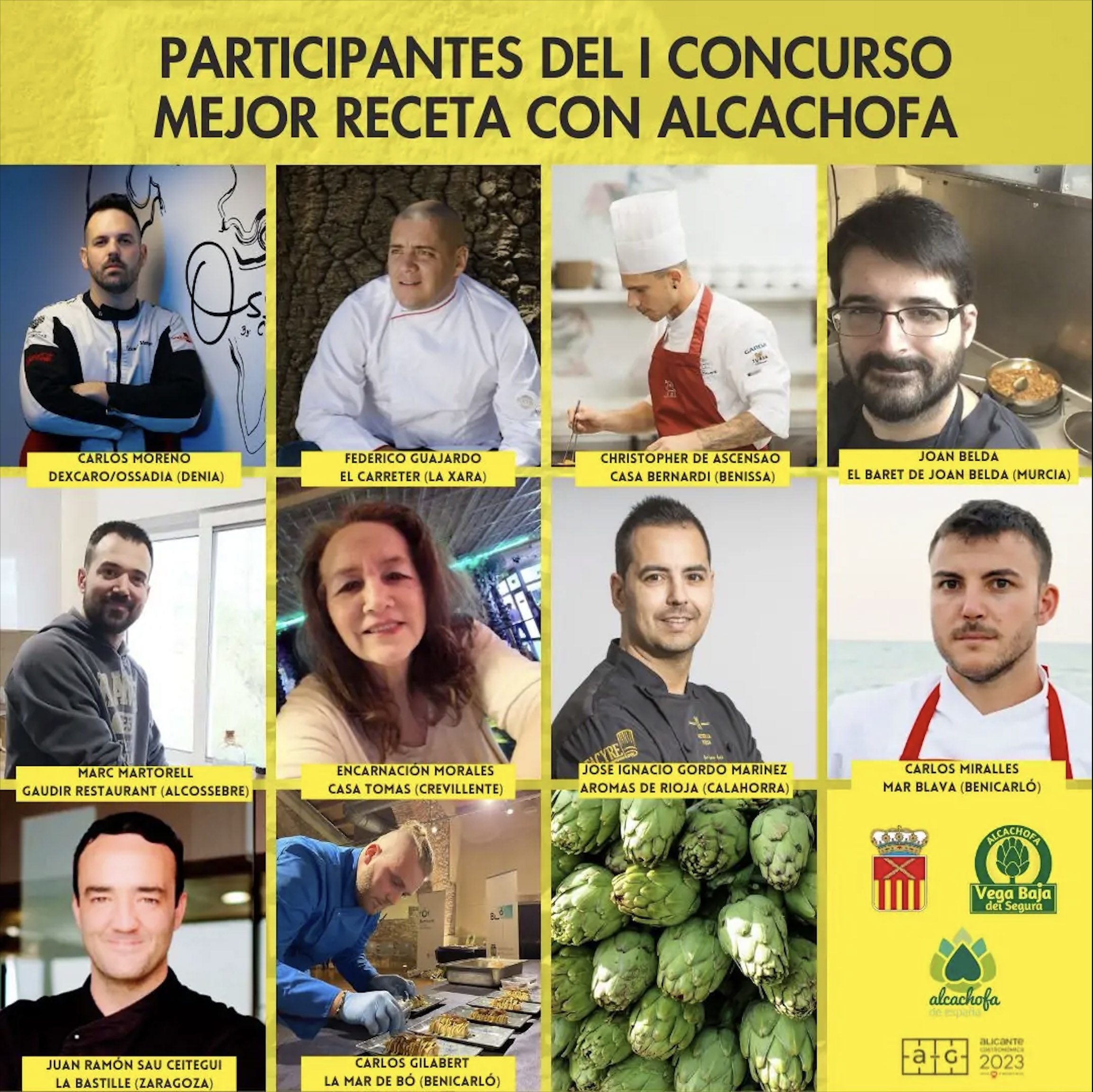 Una decena de cocineros lucharán por conseguir el premio al mejor plato con alcachofas de la Vega Baja en Alicante Gastronómica