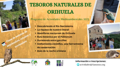 Orihuela Costa, evento: Ruta interpretativa para conocer fauna y flora 'La riqueza de nuestro litoral', dentro del proyecto 'Tesoros naturales de Orihuela' organizado por 'FauNatura' y la Concejalía de Medio Ambiente