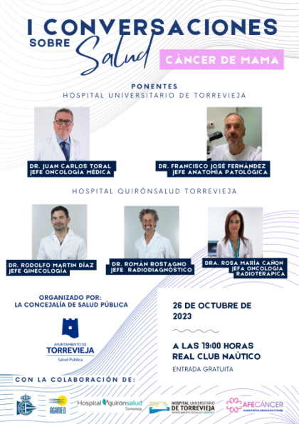 Torrevieja, evento: I edición de Conversaciones sobre Salud: Cáncer de Mama, organizadas por la Concejalía de Salud Pública