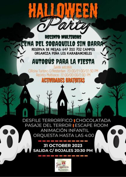 San Fulgencio, evento: Desfile terrorífico de disfraces para todos los públicos, dentro de los actos de la fiesta de ‘Halloween 2023’ de la Concejalía de Juventud