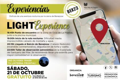 Benejúzar, evento: Punto de encuentro para la actividad nocturna 'Light Experience' en las 'Experiencias BEX', dentro de los actos de la 8ª 'Benejúzar Experience' BEX23 organizados por las concejalías de Promoción Económica y de Turismo