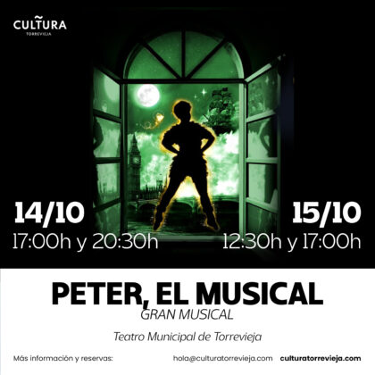 Torrevieja, evento cultural: Segundo pase de la representación del musical 'Peter, el musical', dentro de la programación cultural para el tercer cuatrimestre organizada por la Concejalía de Cultura