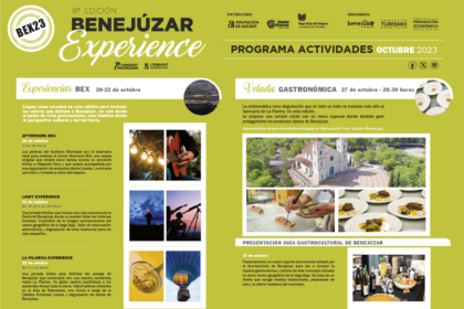 Benejúzar, evento: Presentación de la guía gastronómica del municipio, dentro de los actos de la 8ª 'Benejúzar Experience' BEX23 organizados por las concejalías de Promoción Económica y de Turismo