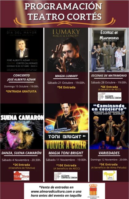 Almoradí, evento cultural: Concierto del tenor granadino José Alberto Aznar, dentro de la programación del Teatro Cortés organizada por la Concejalía de Cultura