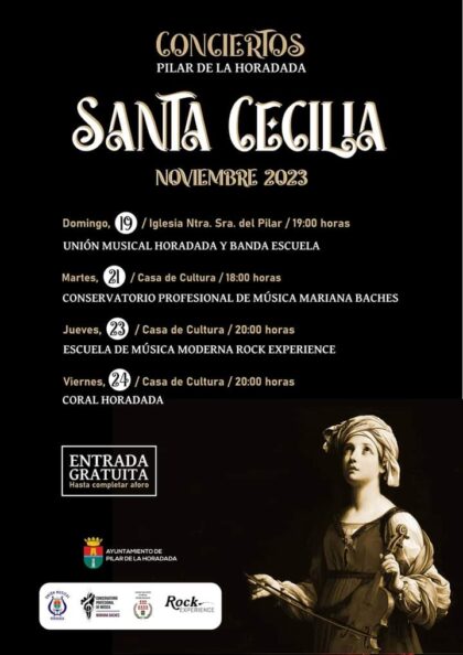 Pilar de la Horadada, evento cultural: Concierto de Santa Cecilia por el Conservatorio Profesional de Música 'Mariana Baches', organizado por el Ayuntamiento